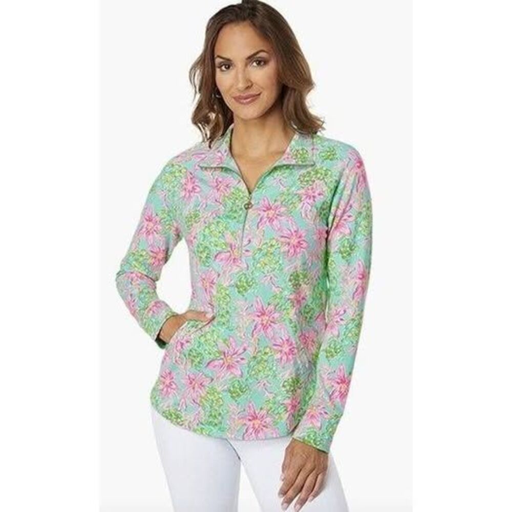 Lilly Pulitzer UPF 50+ Skipper Popover - Surf Blue So Shellegant